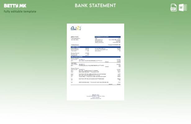 модерен стил Габон Алиос Финансии банкарски шаблон ексел